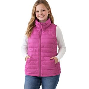 Amazon Essentials Pink Puffer Vest Girls XXL NWT Lightweight Packable